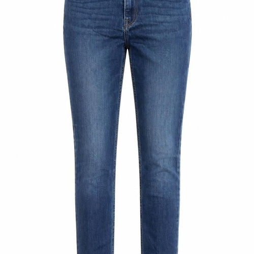 H&M Womens Blue Cotton Skinny Jeans Size 8 Regular Zip