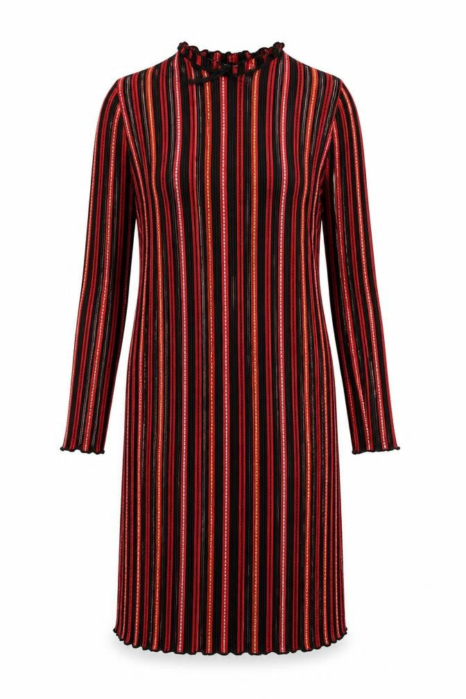 Zara Womens Multicoloured Striped Polyester A-Line Size S Round Neck Pullover