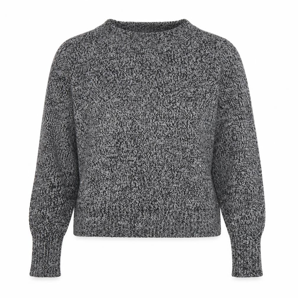 Front view of H&M women’s grey round neck acrylic jumper, size M