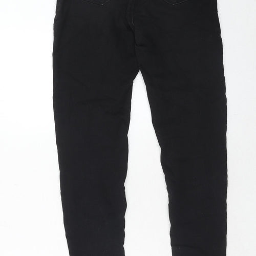 Dorothy Perkins Womens Black Cotton Skinny Jeans Size 8 Regular Zip