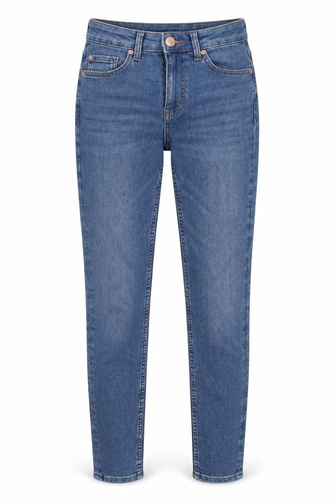 Marks and Spencer Womens Blue Cotton Skinny Jeans Size 6 Regular Zip