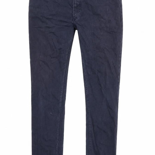 H&M Womens Blue Cotton Skinny Jeans Size 8 Regular Zip