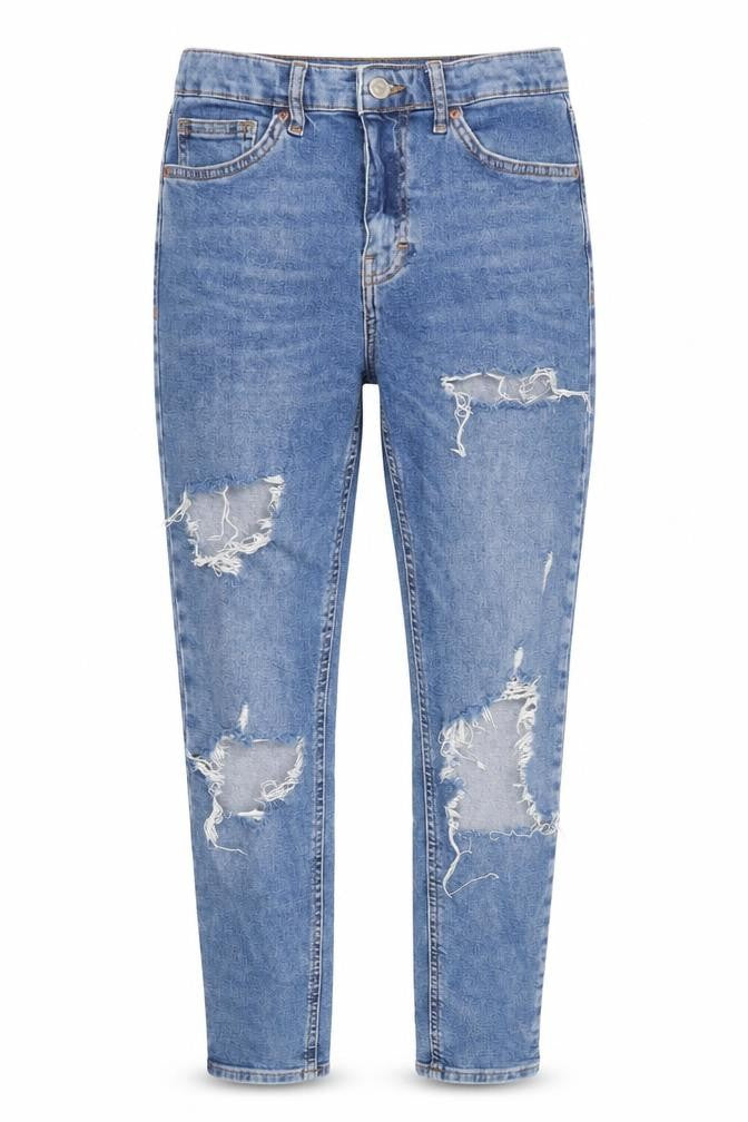 Topshop Womens Blue Cotton Skinny Jeans Size 26 in L30 in Regular Zip