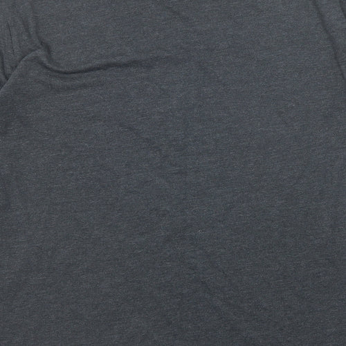Converse Mens Grey Cotton T-Shirt Size XL Round Neck Push Lock