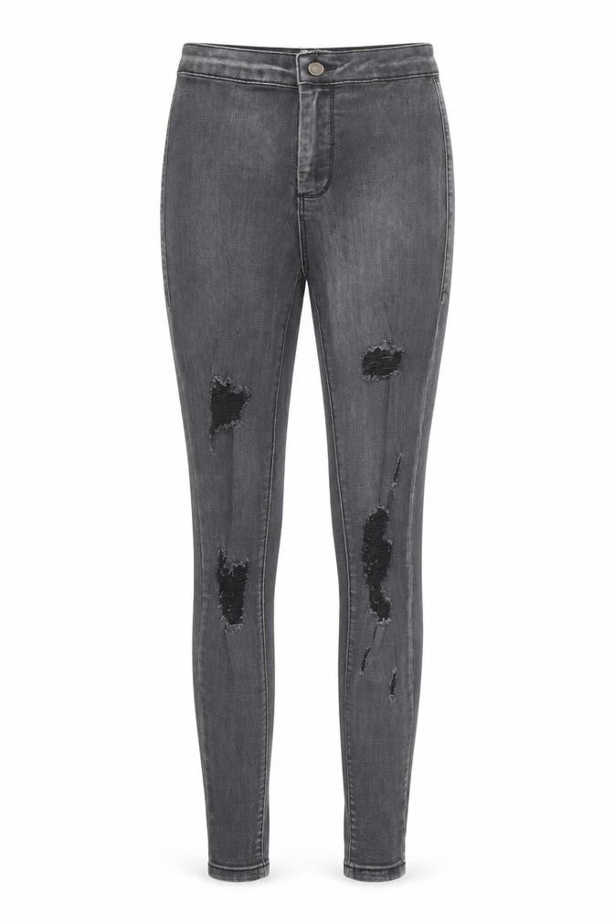 PRETTYLITTLETHING Womens Black Cotton Skinny Jeans Size 8 Regular Zip