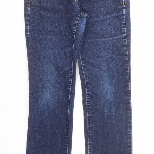 Benetton Jeans Womens Blue Cotton Straight Jeans Size 28 in Regular Zip