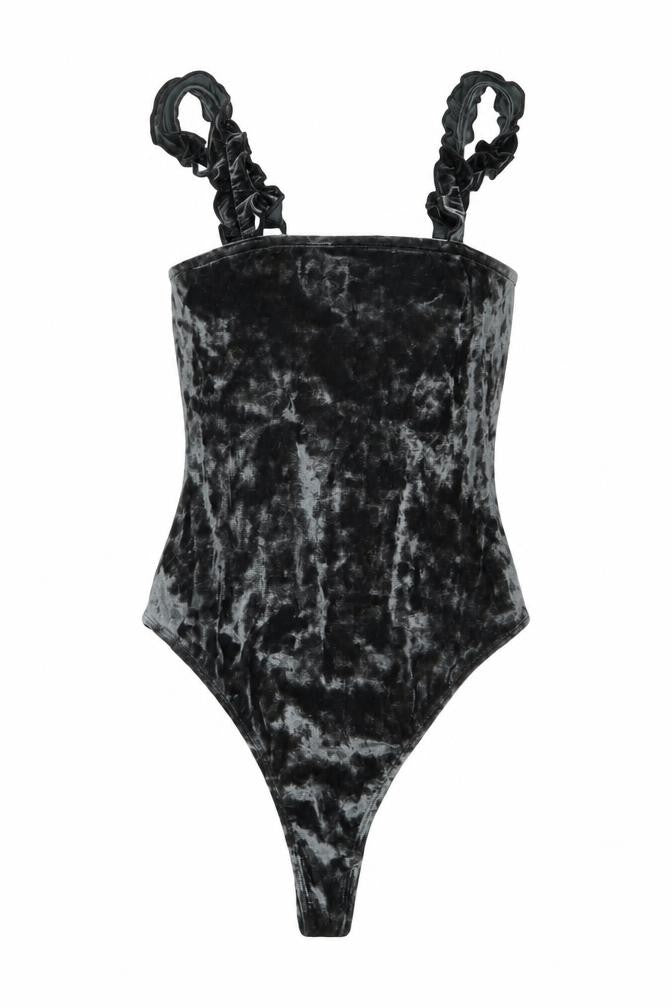 Front view of Urban Outfitters women’s green polyester bodysuit one-piece, size S, pullover