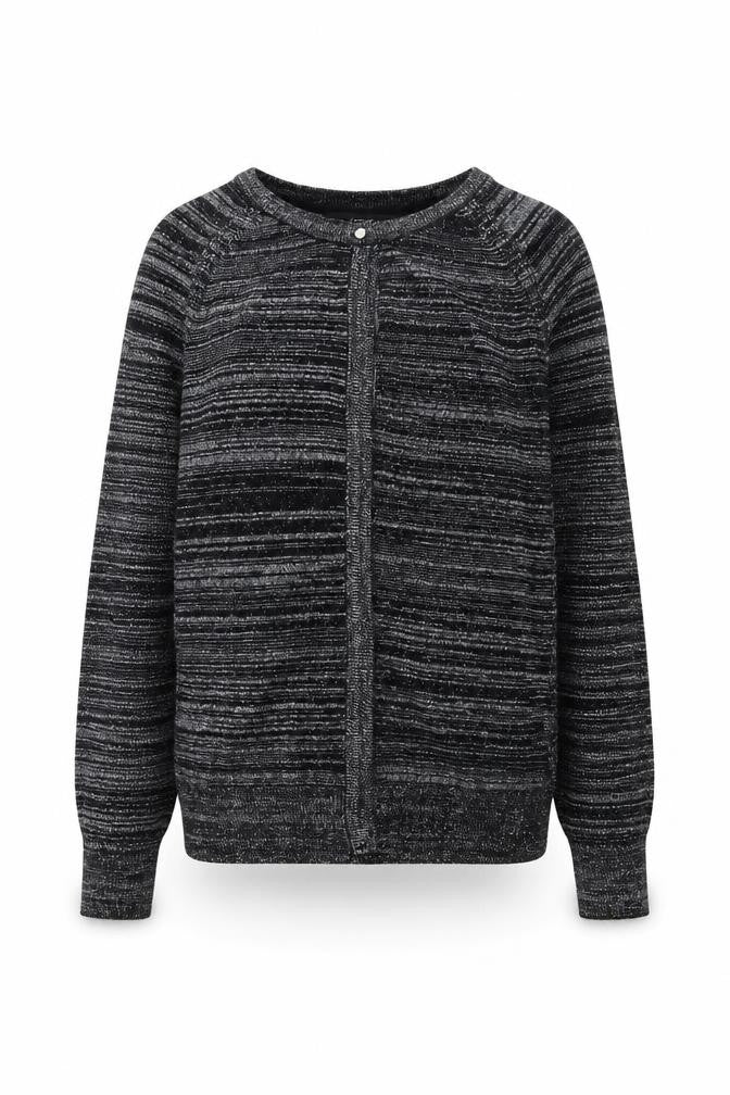 Front view of Next women’s black round neck cotton jumper, size UK 6