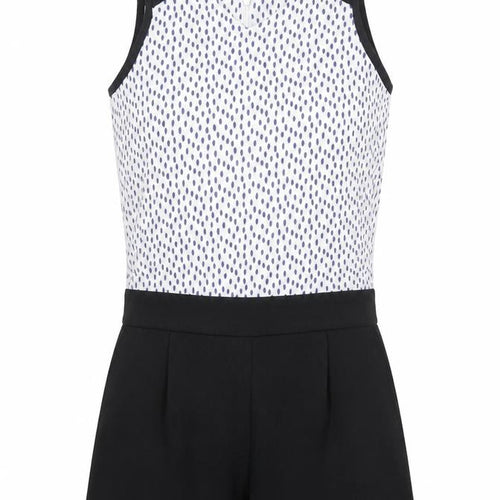Little Miss Captain Womens Black Geometric Polyester Playsuit One-Piece Size 2XS Zip