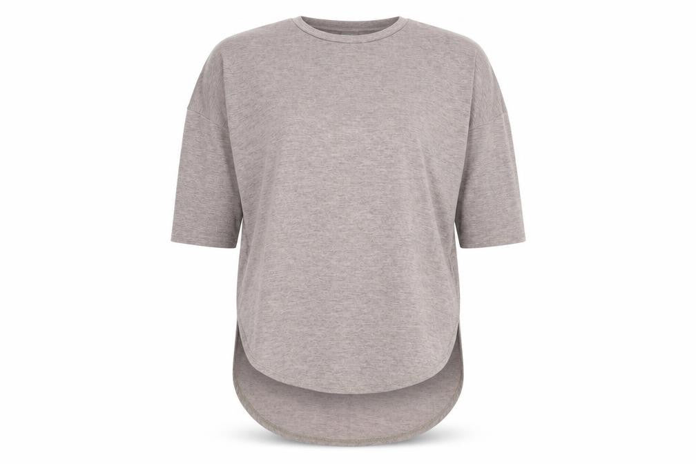 Front view of River Island women’s pink round neck polyester jumper, size UK 10