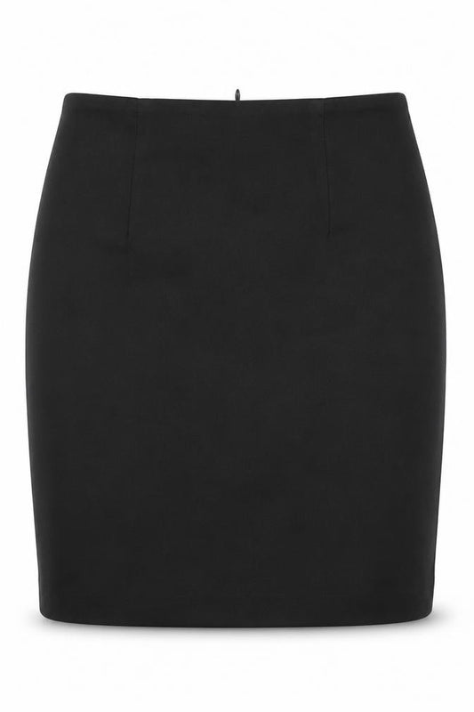 Marks and Spencer Girls Black Polyester Straight & Pencil Skirt Size 10 Years Regular Zip