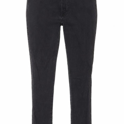 H&M Womens Grey Cotton Skinny Jeans Size 10 Regular Zip