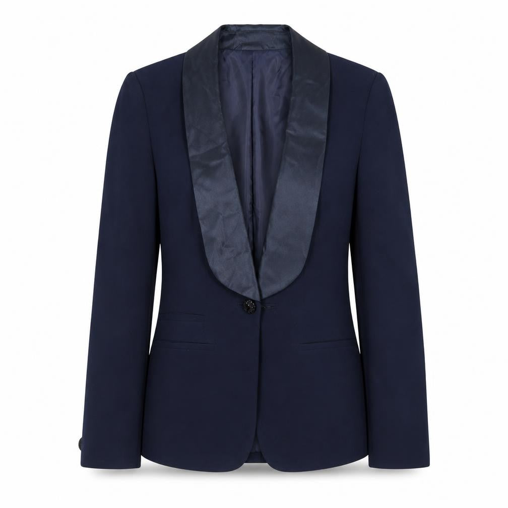 Front view of Together women’s blue polyester jacket suit jacket, size UK 12