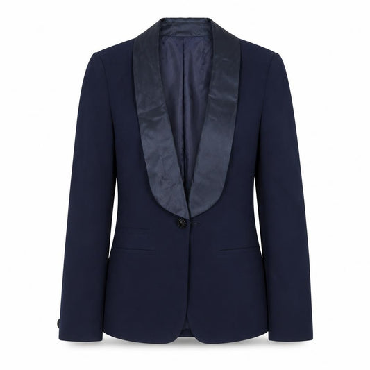 Front view of Together women’s blue polyester jacket suit jacket, size UK 12