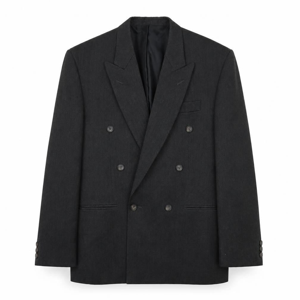 Front view of Wilson men’s grey polyester jacket suit jacket, size S, regular