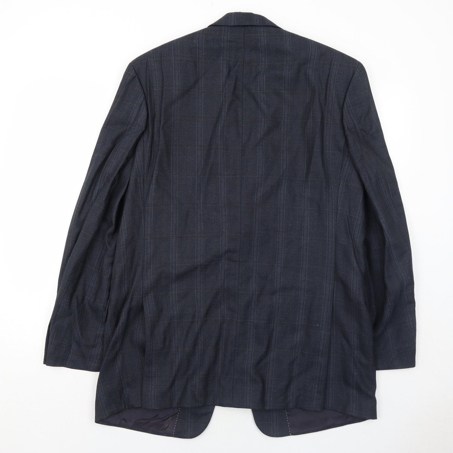 BARUTTI Mens Blue Striped Wool Jacket Suit Jacket Size 40 Regular