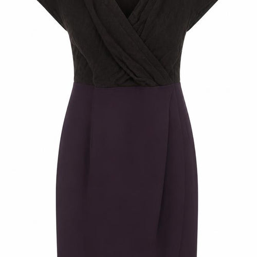 NIU Womens Purple Polyester Ball Gown Size S V-Neck Zip - Wrap Style