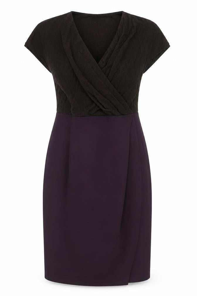 NIU Womens Purple Polyester Ball Gown Size S V-Neck Zip - Wrap Style