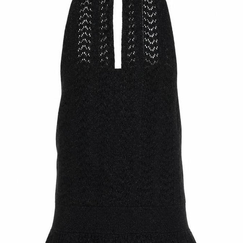 Anges Womens Black V-Neck Viscose Vest Jumper Size 10 - Size 10-12