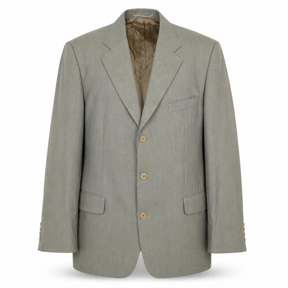 Front view of Odermark men’s beige wool jacket suit jacket, size 44, regular