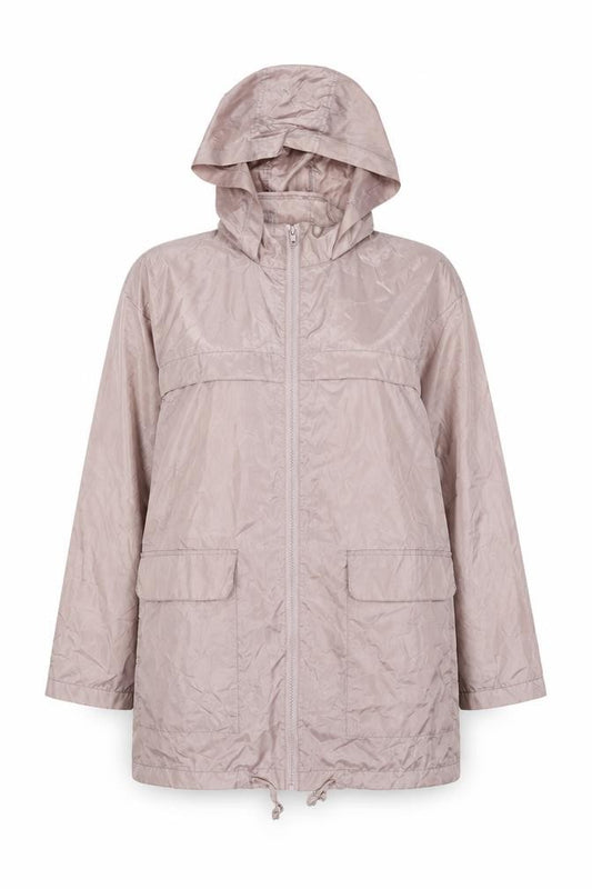 Front view of ASOS women’s pink jacket, size UK 12, zip