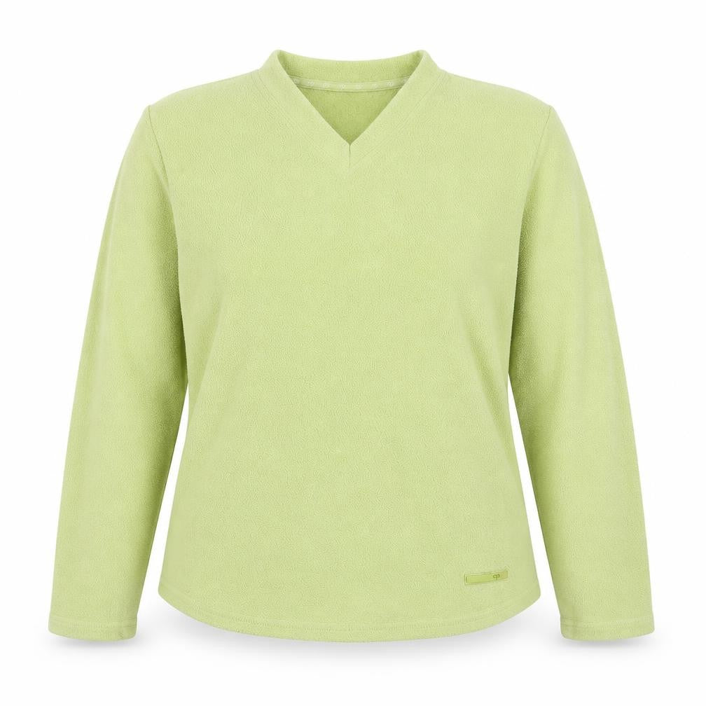 Front view of Para women’s green polyester pullover sweatshirt, size S, pullover -, size S-m