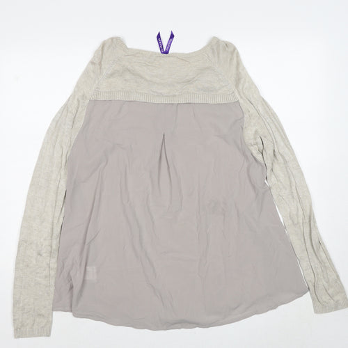 Seraphine Womens Beige Crew Neck Viscose Pullover Jumper Size 14 Pullover