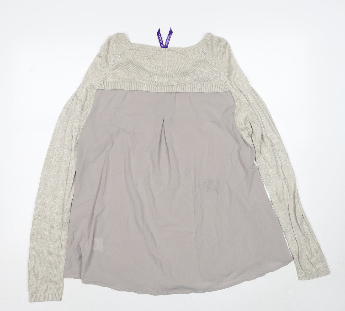 Seraphine Womens Beige Crew Neck Viscose Pullover Jumper Size 14 Pullover