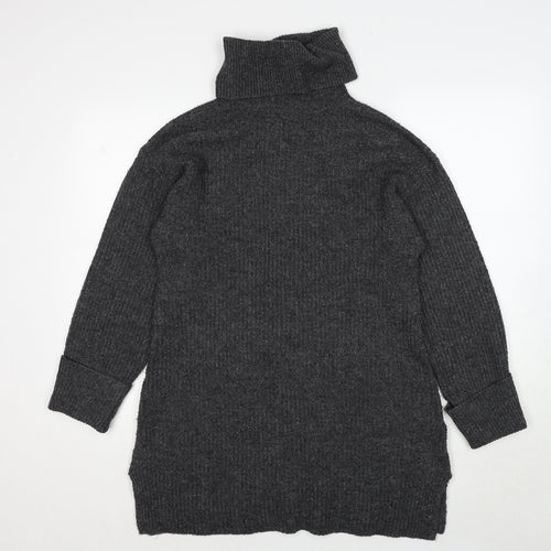 Topshop Womens Grey Roll Neck Acrylic Pullover Jumper Size XS Pullover