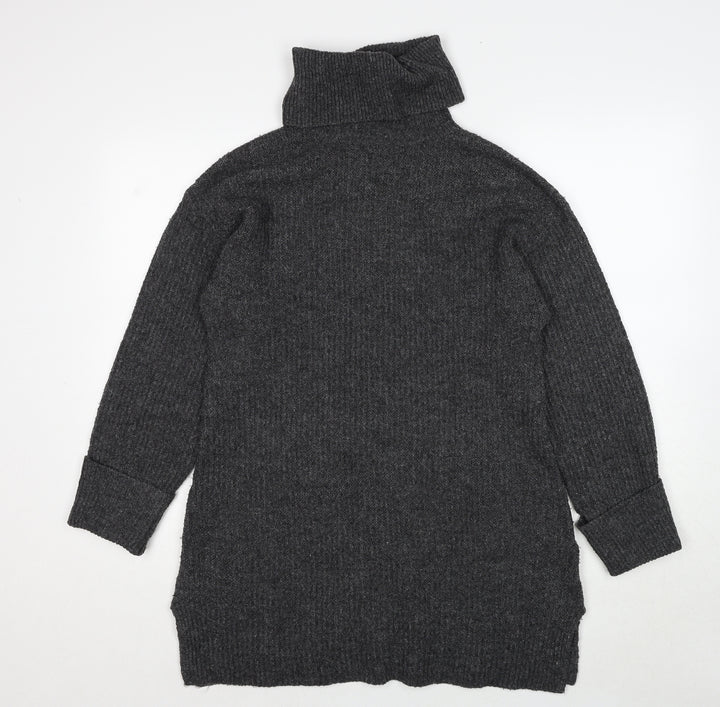 Topshop Womens Grey Roll Neck Acrylic Pullover Jumper Size XS Pullover