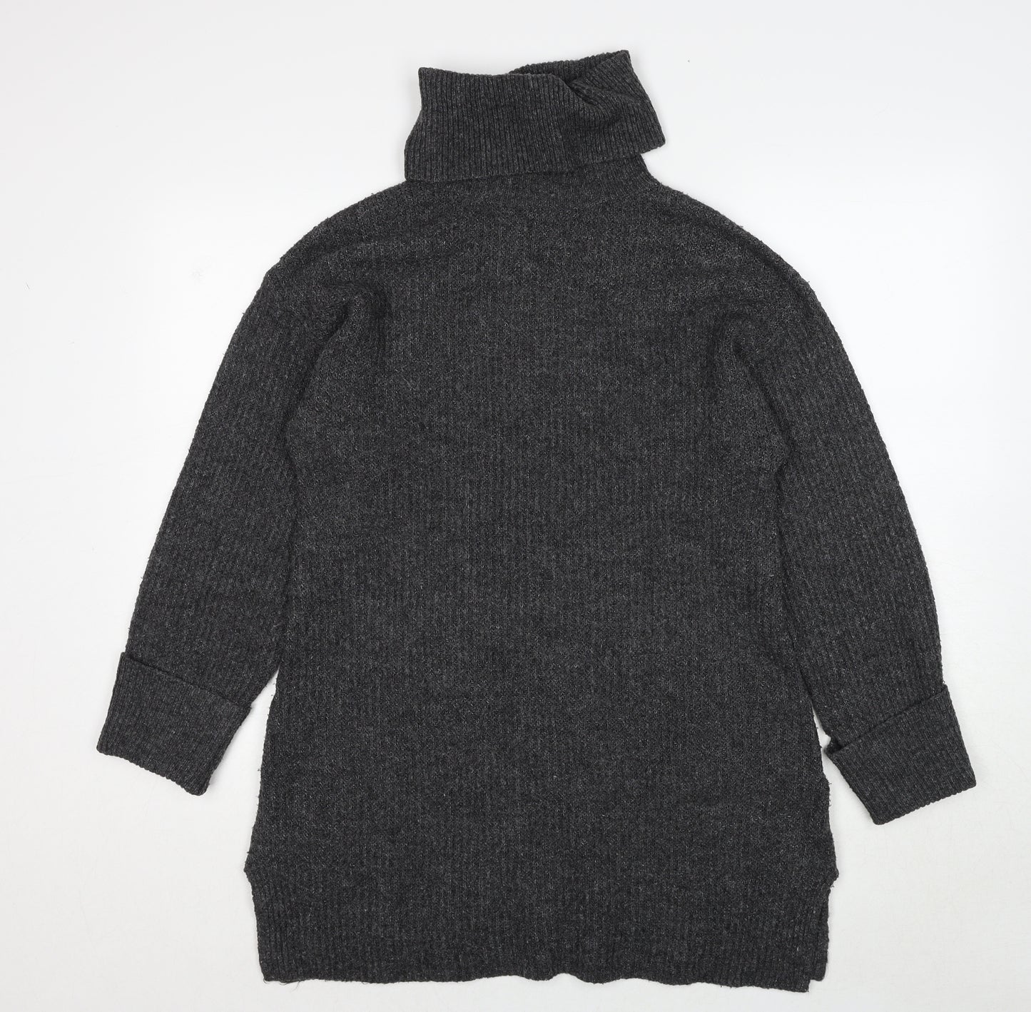 Topshop Womens Grey Roll Neck Acrylic Pullover Jumper Size XS Pullover