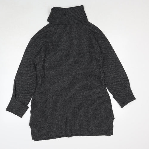 Topshop Womens Grey Roll Neck Acrylic Pullover Jumper Size XS Pullover