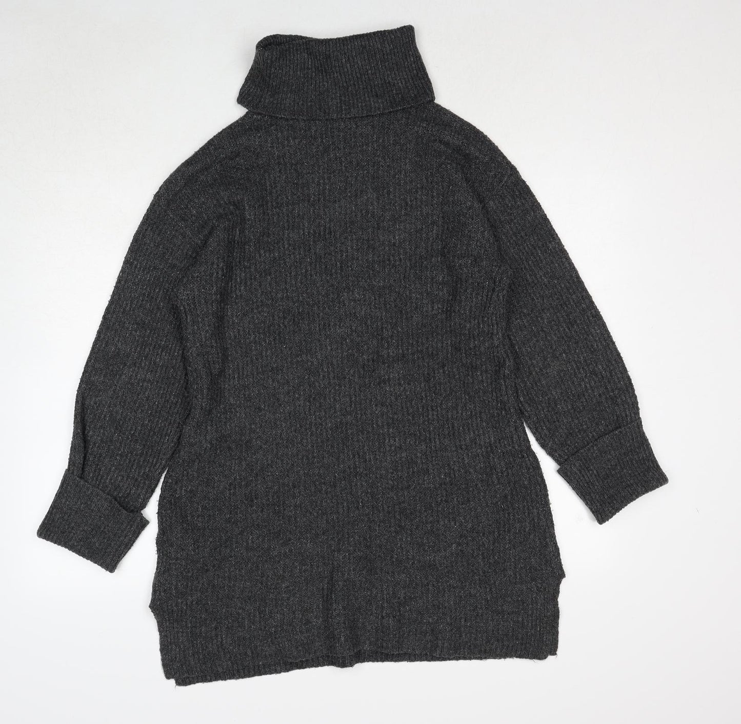 Topshop Womens Grey Roll Neck Acrylic Pullover Jumper Size XS Pullover