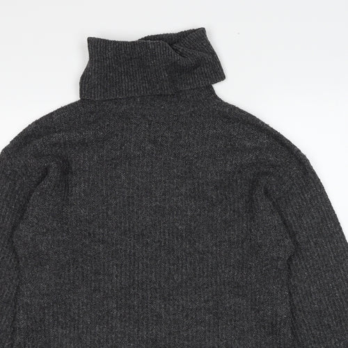 Topshop Womens Grey Roll Neck Acrylic Pullover Jumper Size XS Pullover