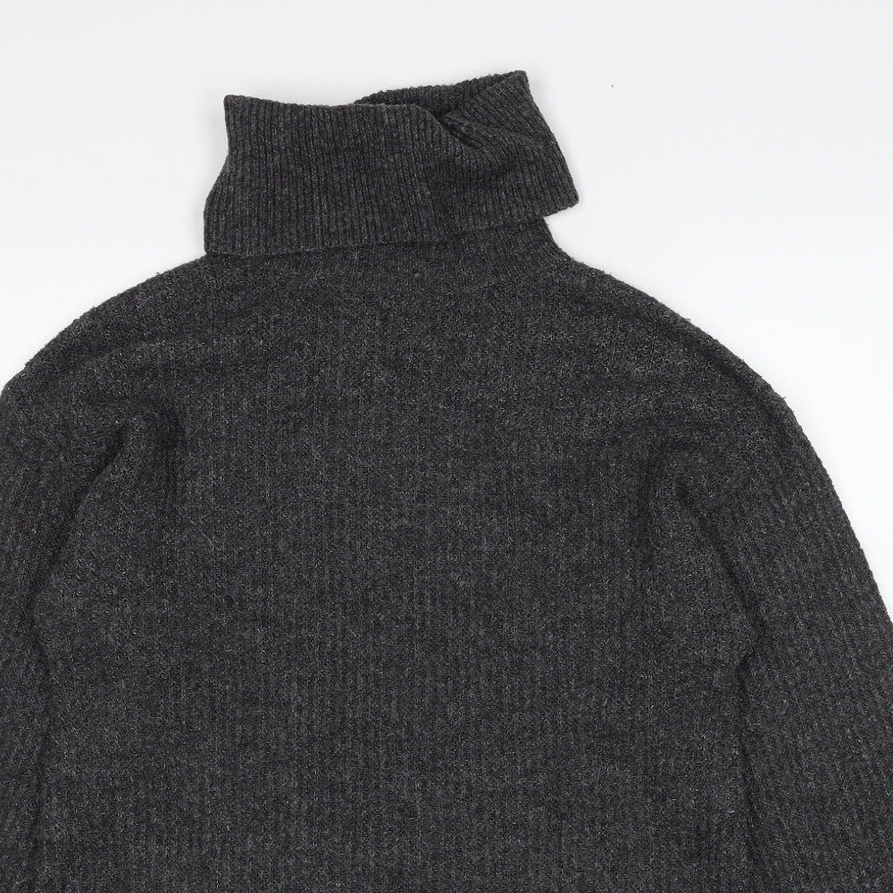 Topshop Womens Grey Roll Neck Acrylic Pullover Jumper Size XS Pullover