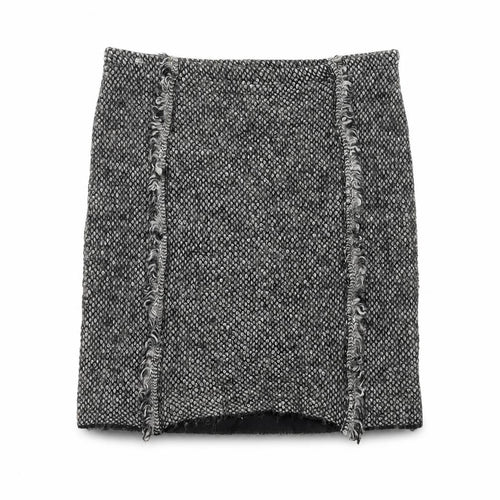 Maria Bellentani Womens Grey Geometric Acrylic A-Line Skirt Size 8