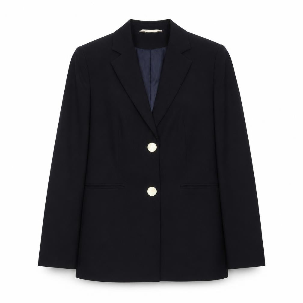 Front view of For Women women’s blue polyester jacket suit jacket, size UK 10