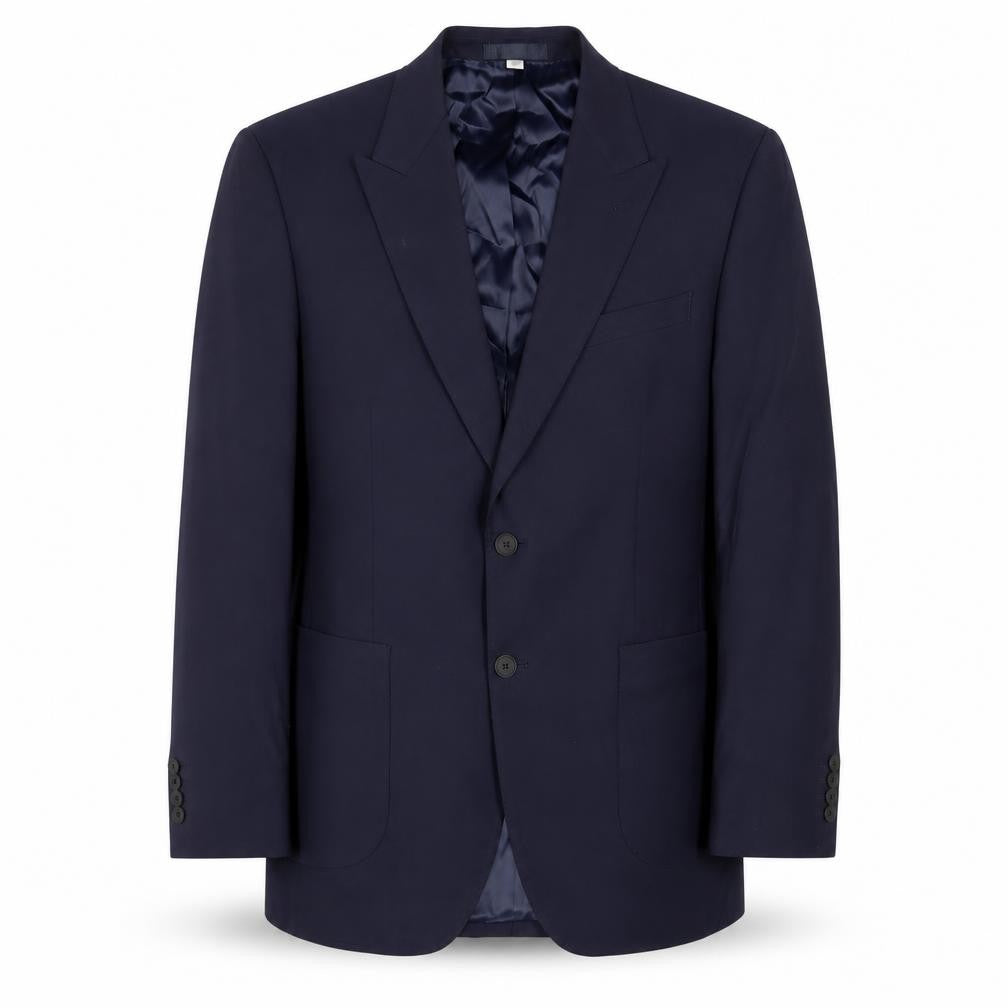 Front view of Autograph men’s blue polyester jacket suit jacket, size 42, regular