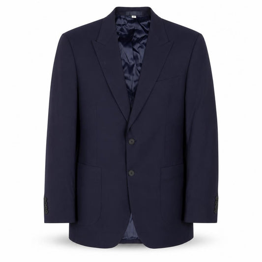 Front view of Autograph men’s blue polyester jacket suit jacket, size 42, regular