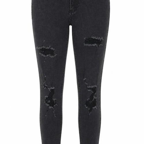 Missguided Womens Black Cotton Skinny Jeans Size 10 Regular Zip