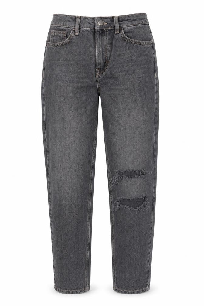 Topshop Womens Black Cotton Straight Jeans Size 26 in Regular Zip