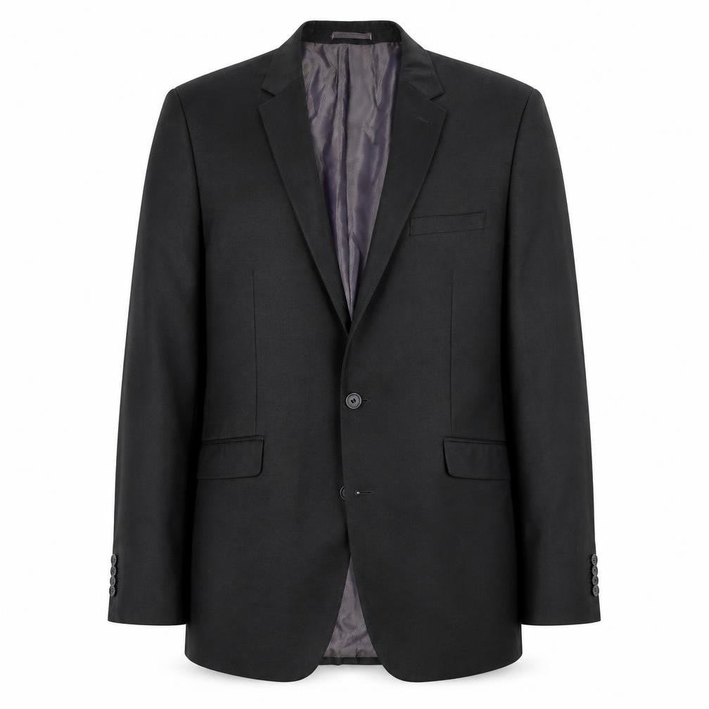 Front view of Harry Brown men’s grey polyester jacket suit jacket, size 44, regular