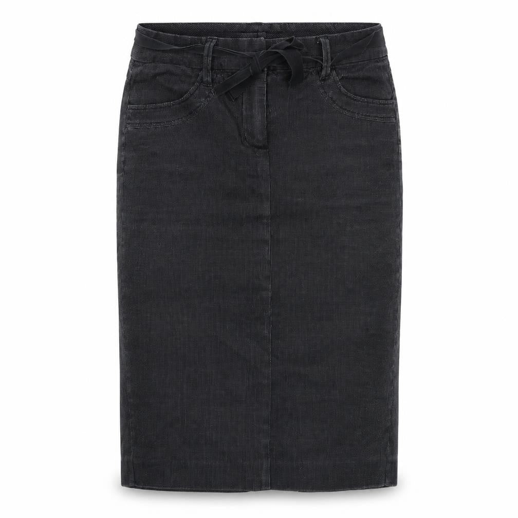 French Connection Womens Green Cotton A-Line Skirt Size 10 Tie