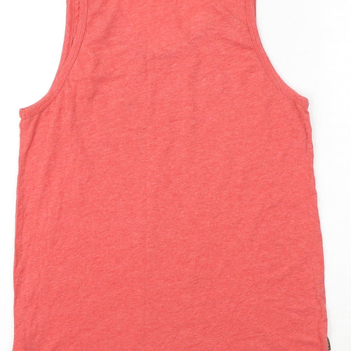 G-Star Mens Red Polyester T-Shirt Size S Round Neck