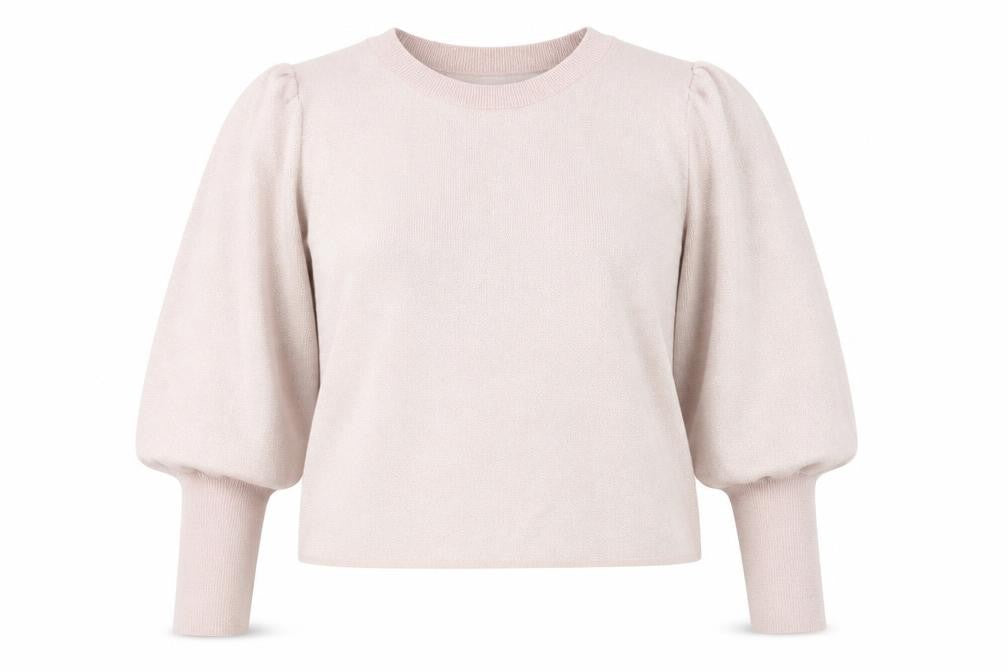 Front view of New Look women’s pink viscose pullover sweatshirt, size UK 18, pullover