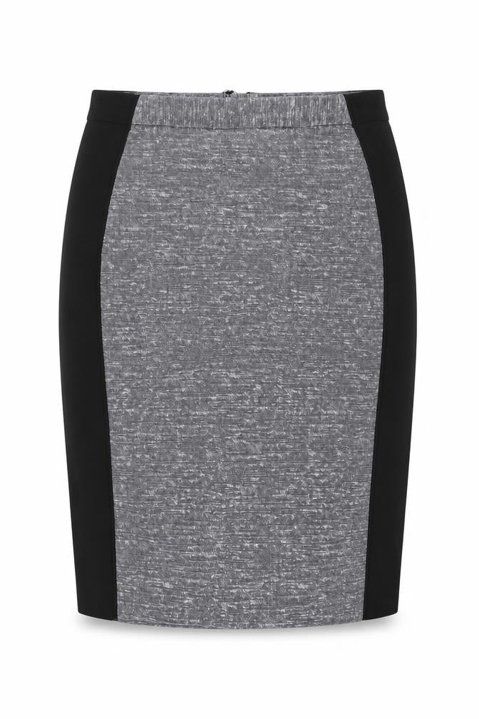 H&M Womens Grey Viscose Straight & Pencil Skirt Size 8 Zip