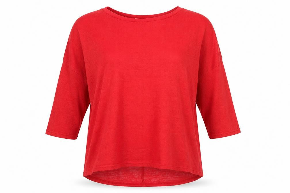 Paper Scissors Womens Red Polyester Basic Blouse Size XL Round Neck