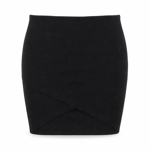 Stradivarius Womens Black Cotton Bandage Skirt Size S