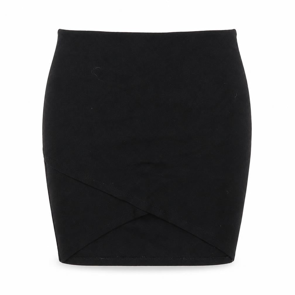 Stradivarius Womens Black Cotton Bandage Skirt Size S