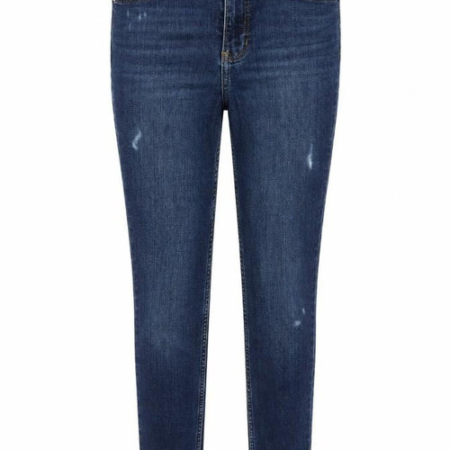 Marks and Spencer Womens Blue Cotton Skinny Jeans Size 10 Regular Zip